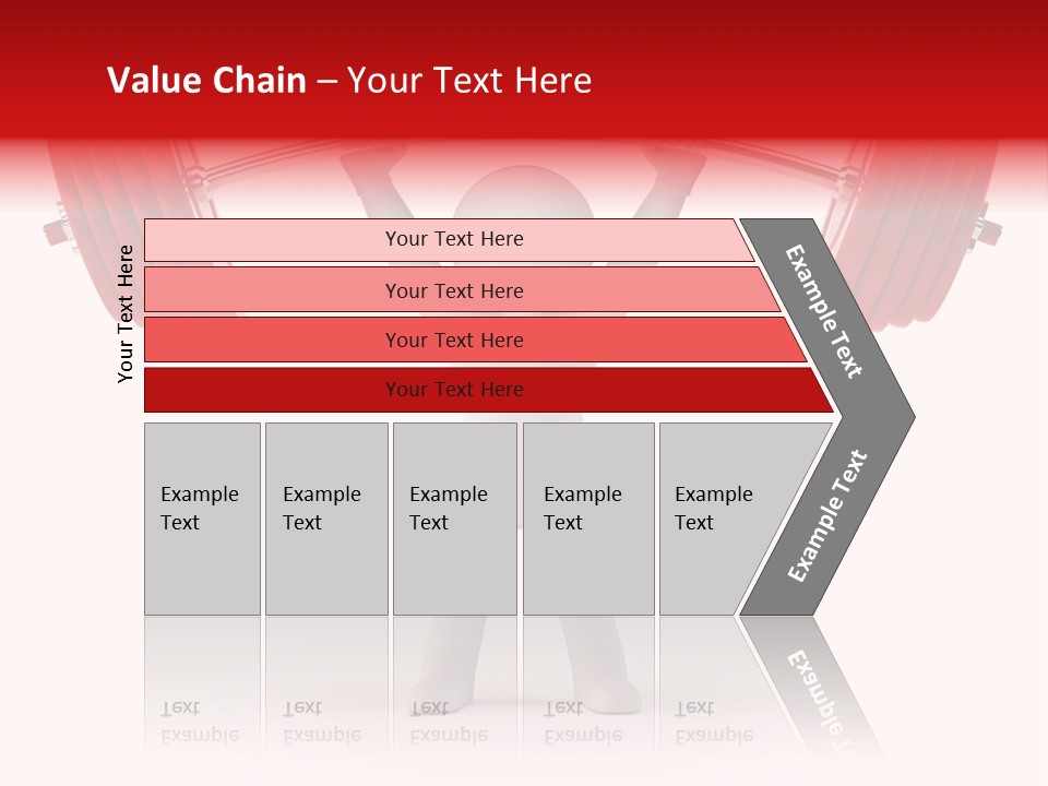 Cartoon Muscle Lifting PowerPoint Template