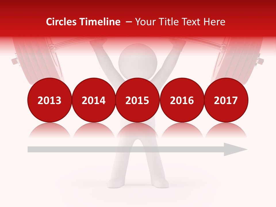 Cartoon Muscle Lifting PowerPoint Template