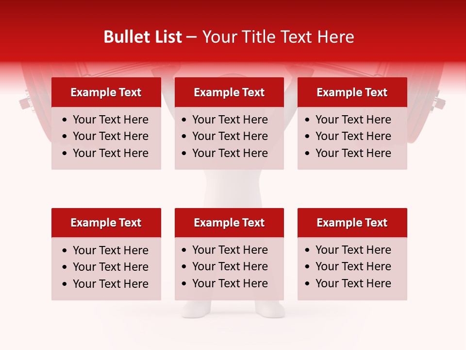 Cartoon Muscle Lifting PowerPoint Template