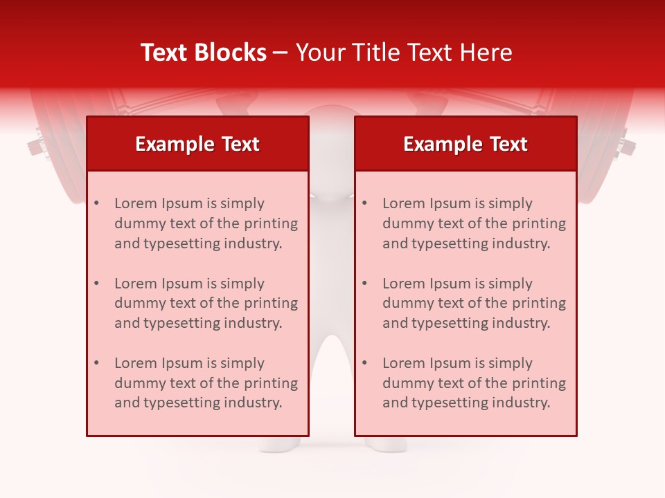 Cartoon Muscle Lifting PowerPoint Template