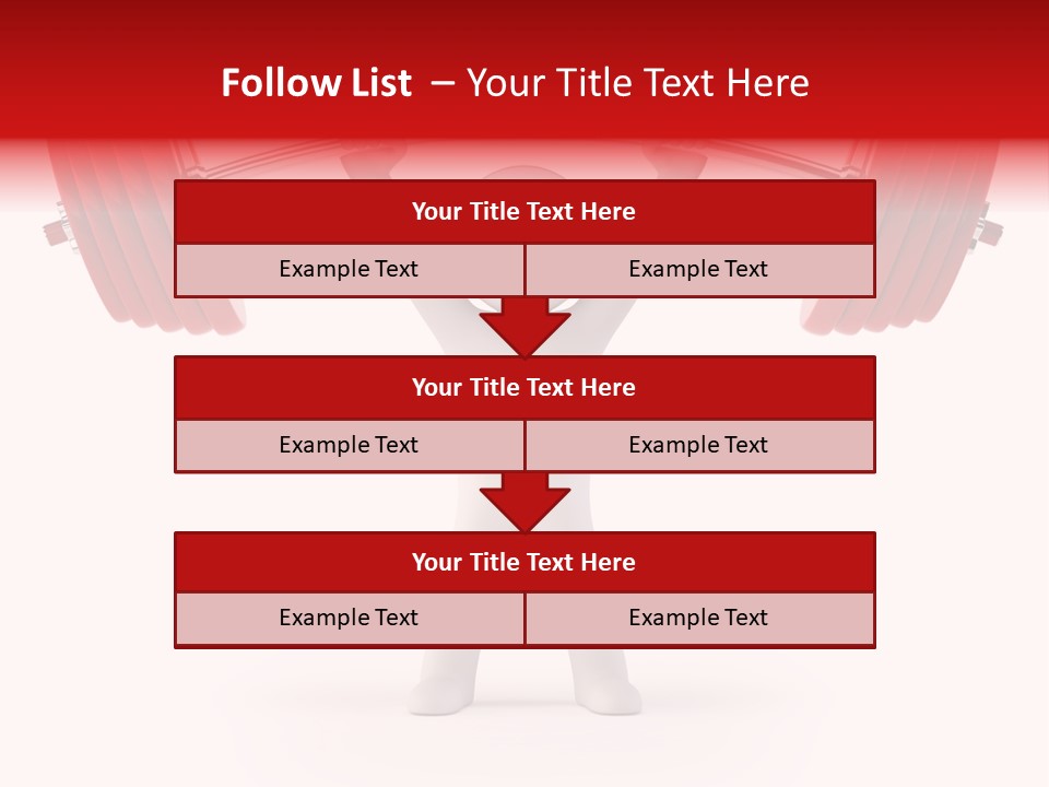 Cartoon Muscle Lifting PowerPoint Template