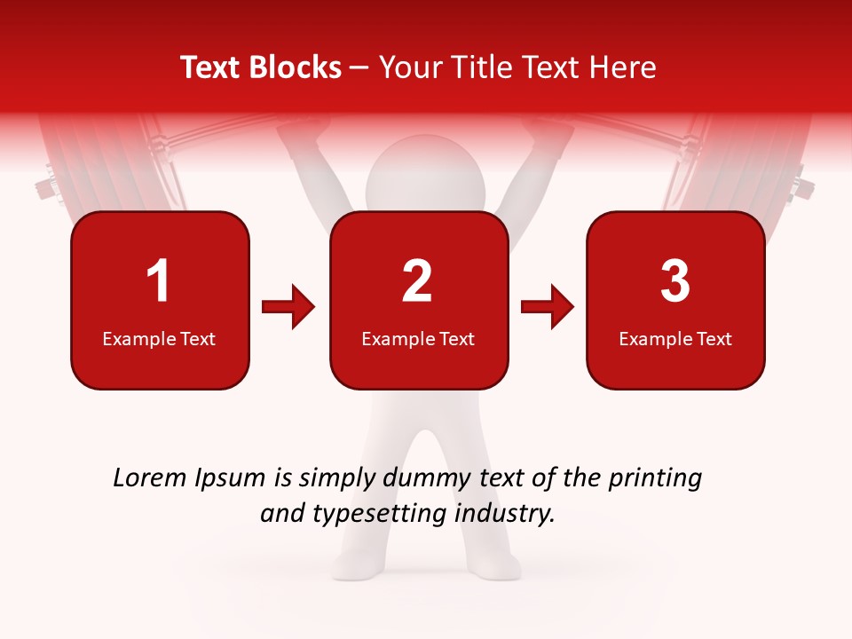 Cartoon Muscle Lifting PowerPoint Template