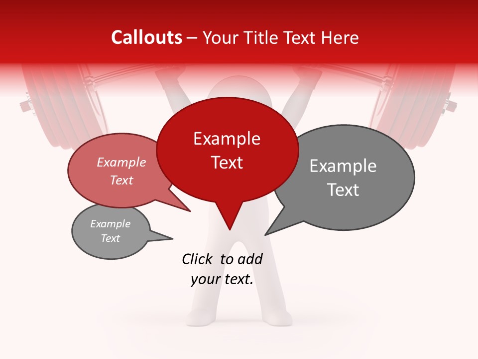 Cartoon Muscle Lifting PowerPoint Template