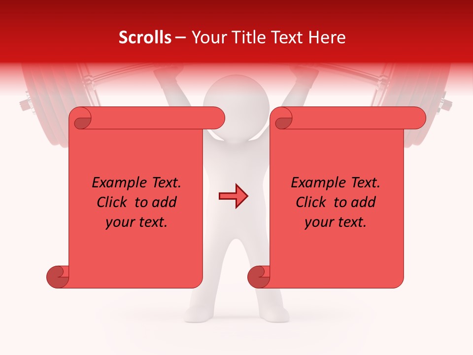 Cartoon Muscle Lifting PowerPoint Template