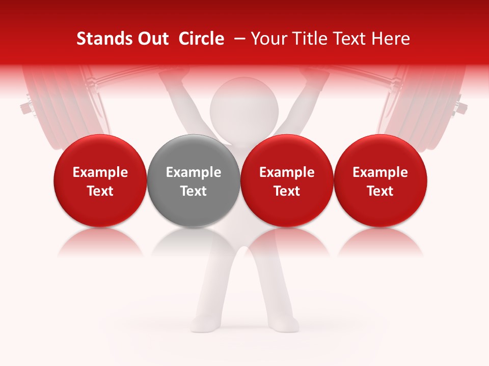 Cartoon Muscle Lifting PowerPoint Template