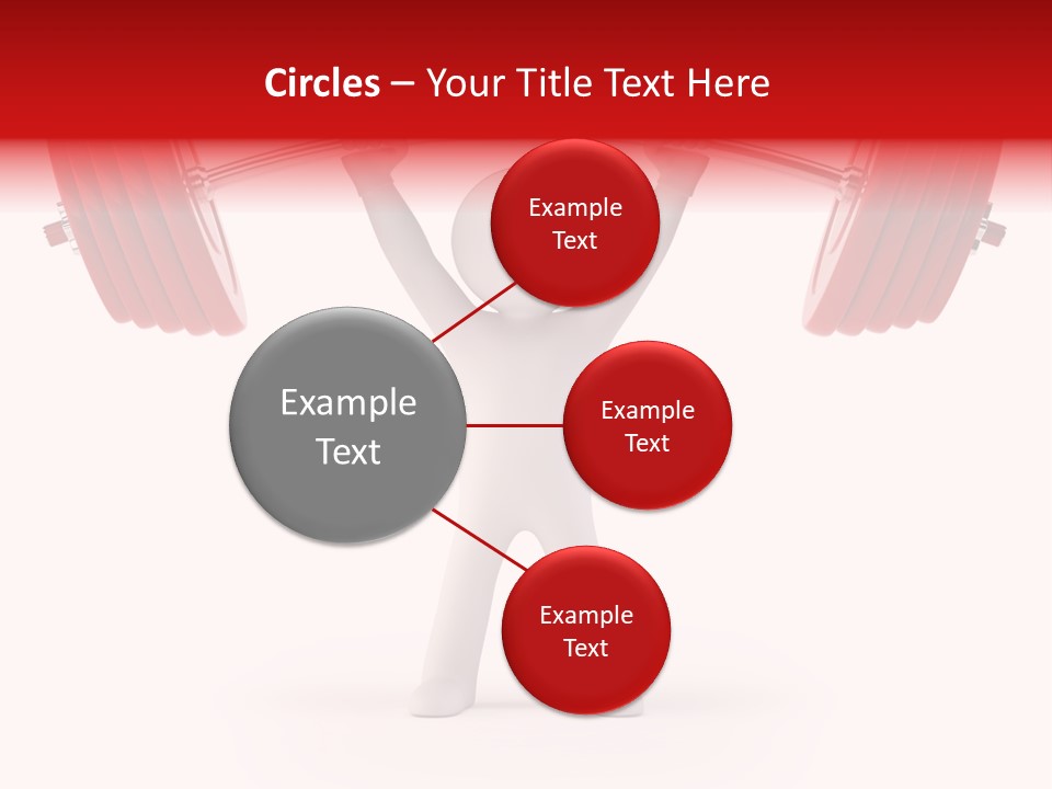 Cartoon Muscle Lifting PowerPoint Template