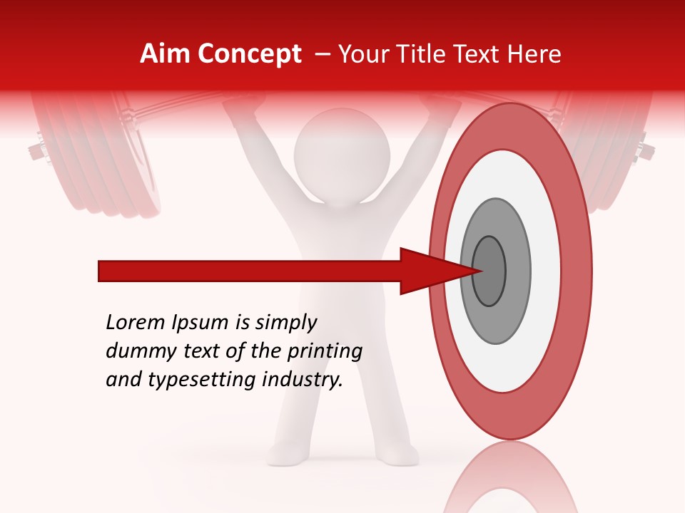 Cartoon Muscle Lifting PowerPoint Template