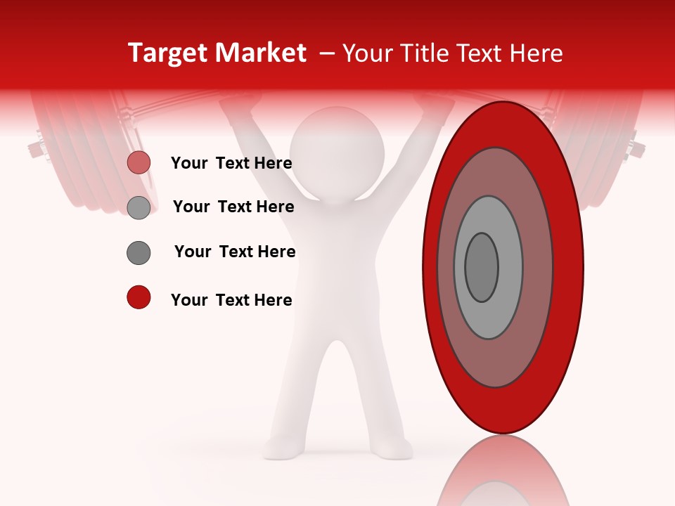 Cartoon Muscle Lifting PowerPoint Template