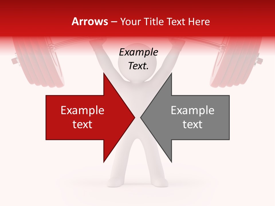 Cartoon Muscle Lifting PowerPoint Template