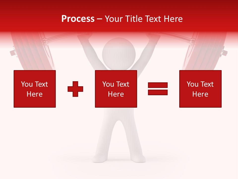 Cartoon Muscle Lifting PowerPoint Template