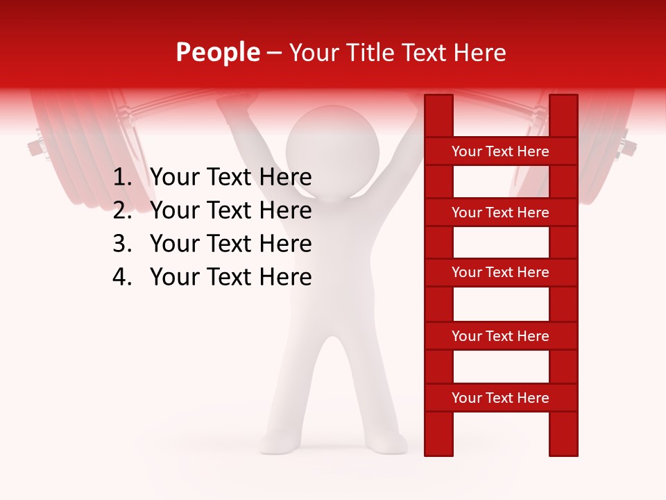 Cartoon Muscle Lifting PowerPoint Template