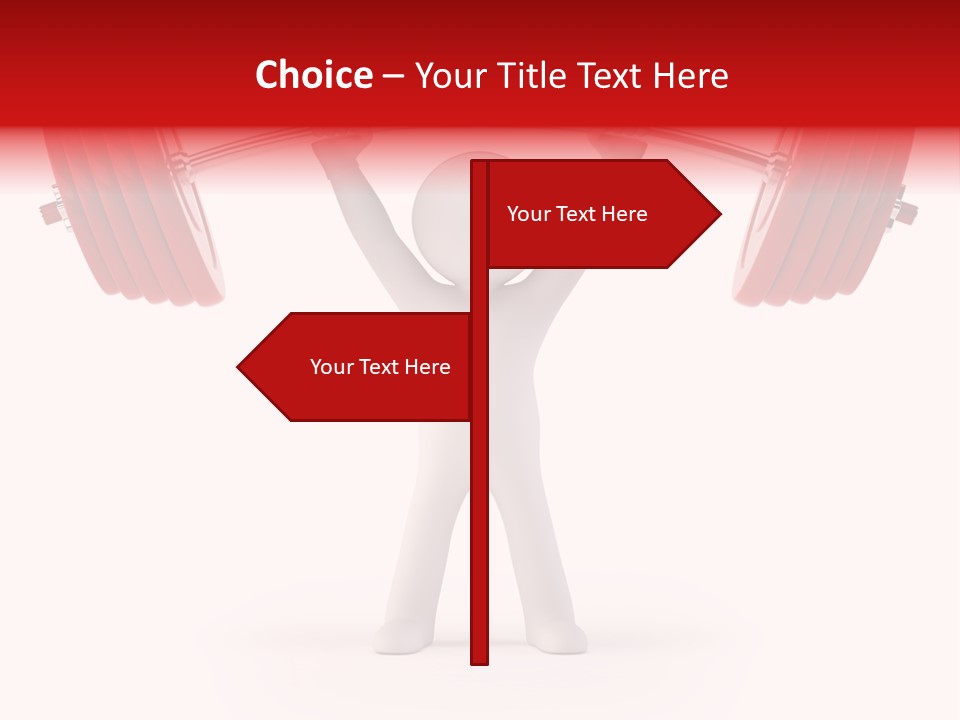 Cartoon Muscle Lifting PowerPoint Template