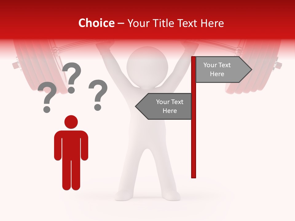 Cartoon Muscle Lifting PowerPoint Template