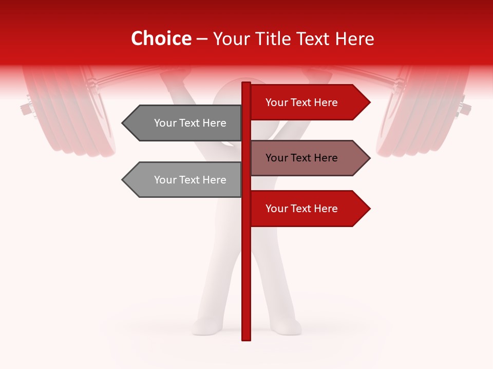 Cartoon Muscle Lifting PowerPoint Template