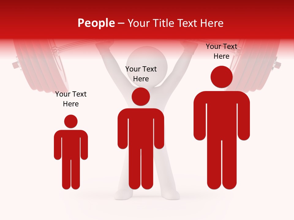 Cartoon Muscle Lifting PowerPoint Template