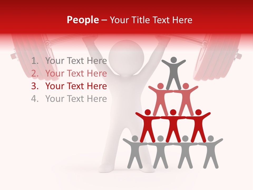 Cartoon Muscle Lifting PowerPoint Template