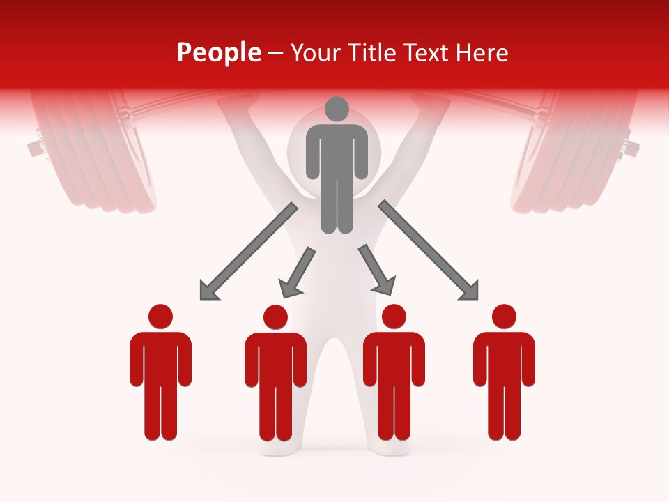 Cartoon Muscle Lifting PowerPoint Template