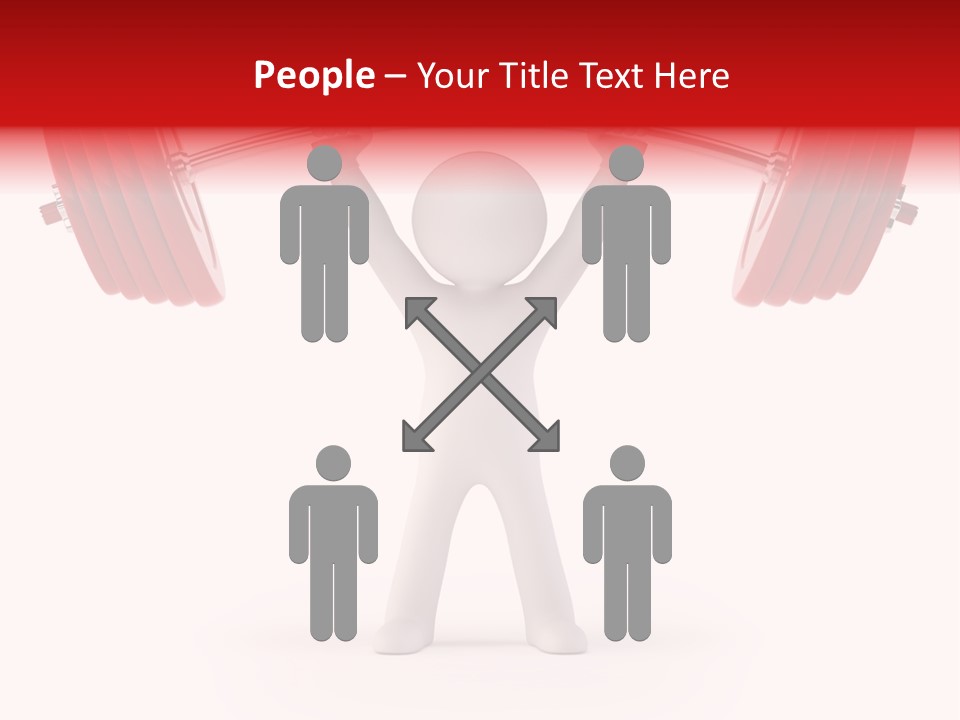 Cartoon Muscle Lifting PowerPoint Template