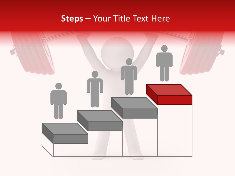 Cartoon Muscle Lifting PowerPoint Template