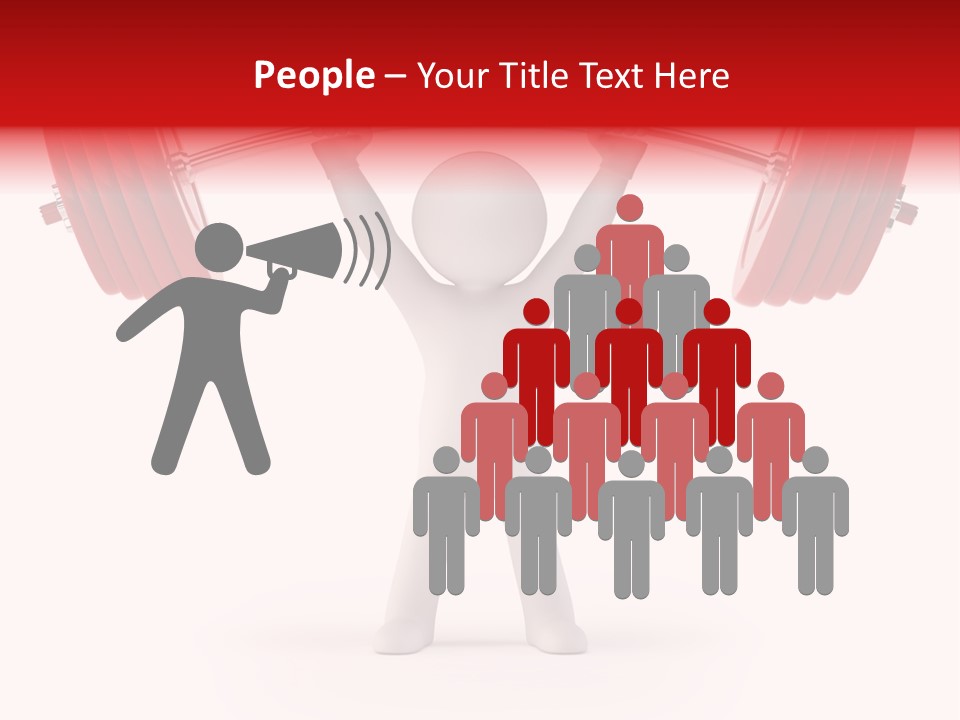 Cartoon Muscle Lifting PowerPoint Template