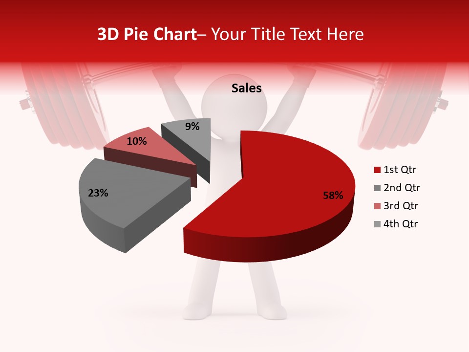 Cartoon Muscle Lifting PowerPoint Template