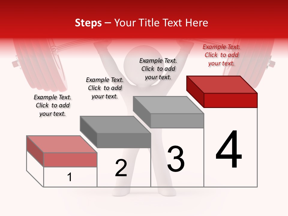 Cartoon Muscle Lifting PowerPoint Template