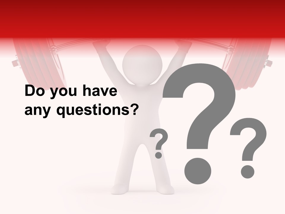 Cartoon Muscle Lifting PowerPoint Template