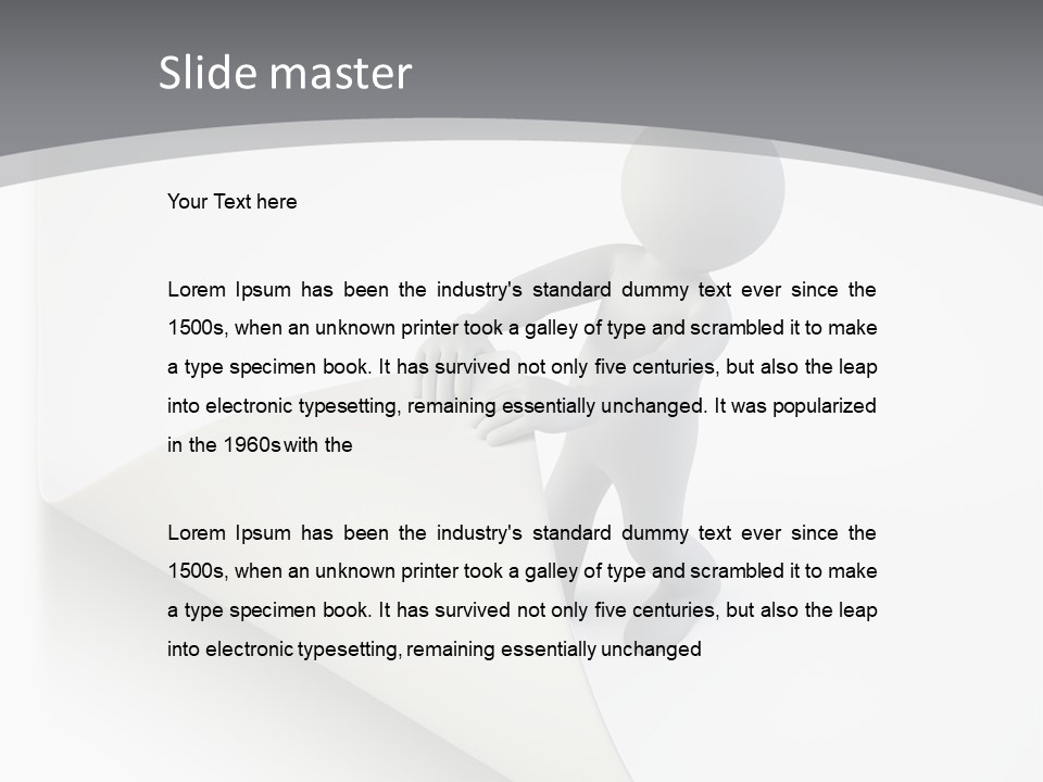 Abstract Cartoon Man PowerPoint Template