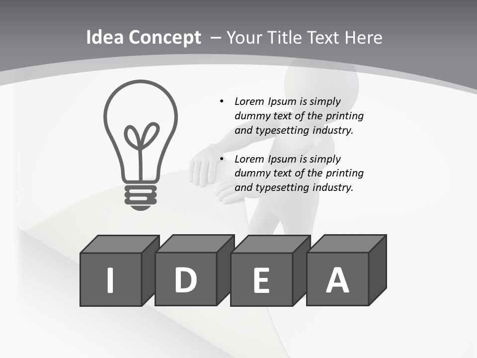 Abstract Cartoon Man PowerPoint Template
