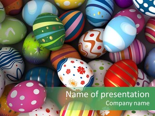 Digitally Generated Image Horizontal Easter PowerPoint Template