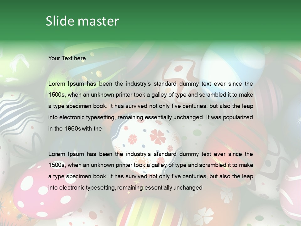 Digitally Generated Image Horizontal Easter PowerPoint Template