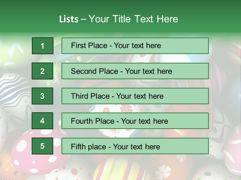 Digitally Generated Image Horizontal Easter PowerPoint Template