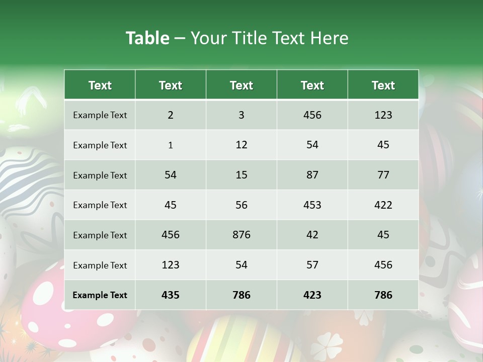 Digitally Generated Image Horizontal Easter PowerPoint Template