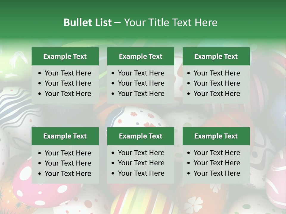 Digitally Generated Image Horizontal Easter PowerPoint Template