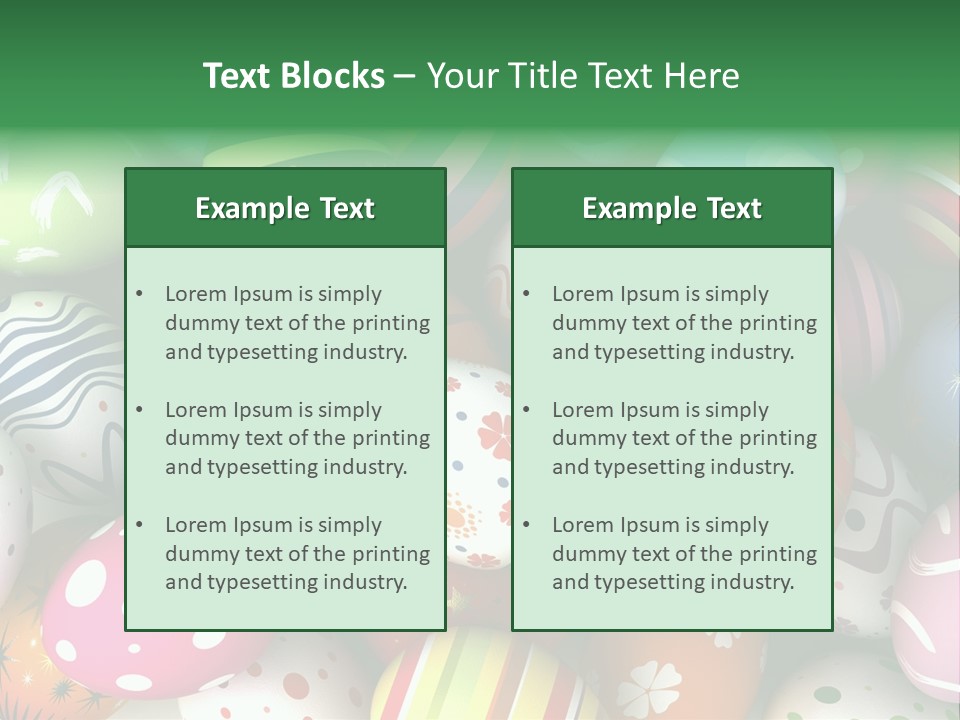 Digitally Generated Image Horizontal Easter PowerPoint Template