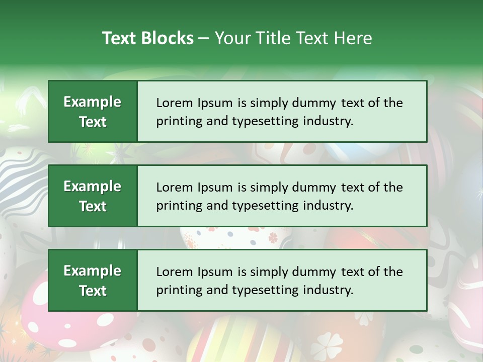 Digitally Generated Image Horizontal Easter PowerPoint Template