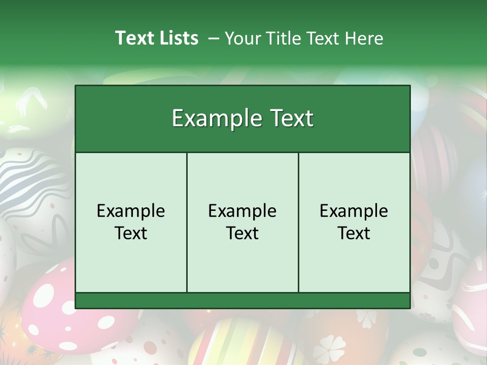 Digitally Generated Image Horizontal Easter PowerPoint Template