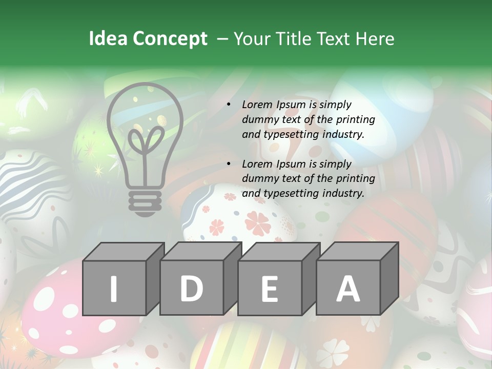 Digitally Generated Image Horizontal Easter PowerPoint Template