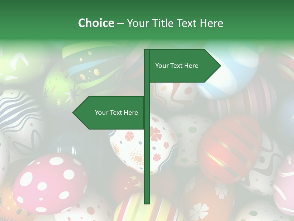 Digitally Generated Image Horizontal Easter PowerPoint Template