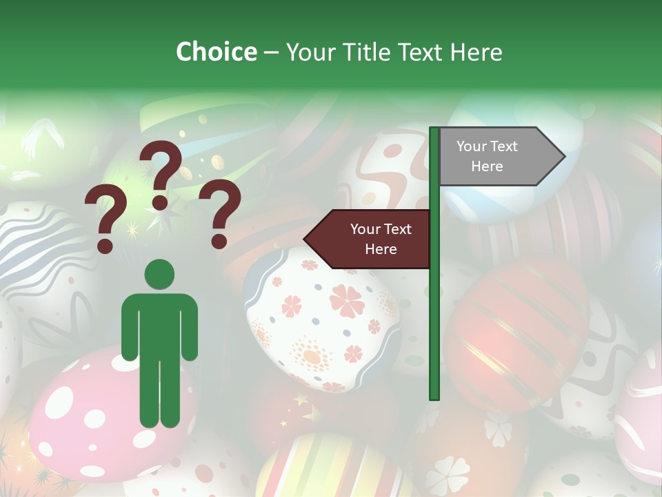Digitally Generated Image Horizontal Easter PowerPoint Template