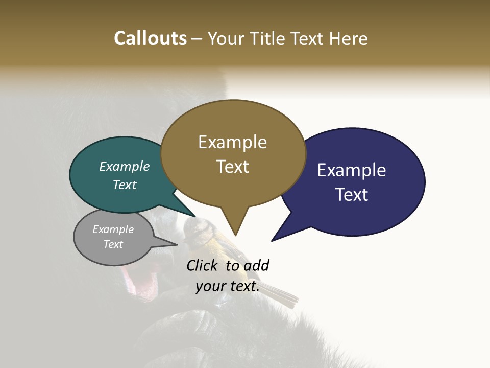 Bird Humanlike Love PowerPoint Template