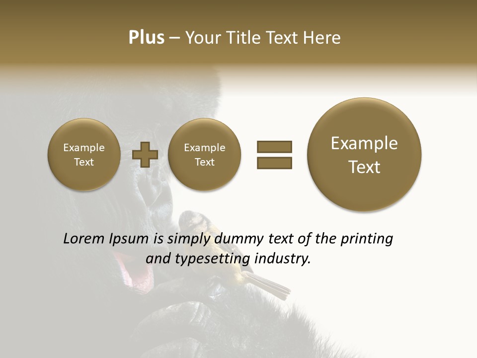 Bird Humanlike Love PowerPoint Template