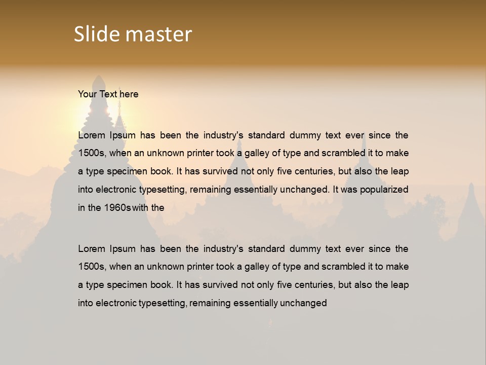 Shrine Landscape Famous PowerPoint Template