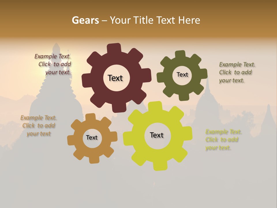 Shrine Landscape Famous PowerPoint Template