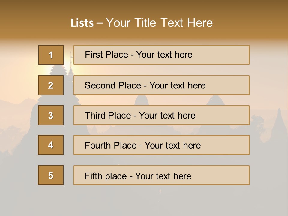 Shrine Landscape Famous PowerPoint Template