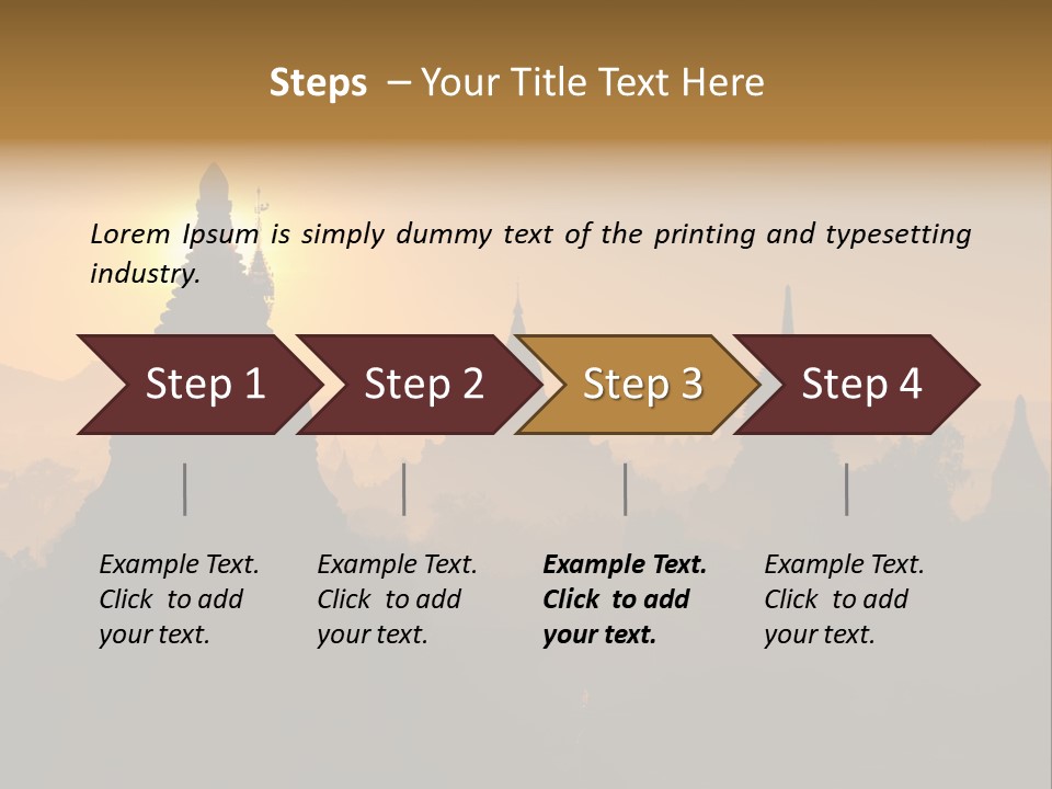 Shrine Landscape Famous PowerPoint Template