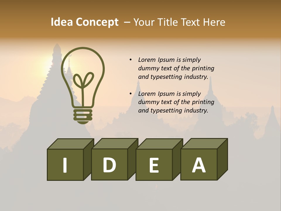 Shrine Landscape Famous PowerPoint Template