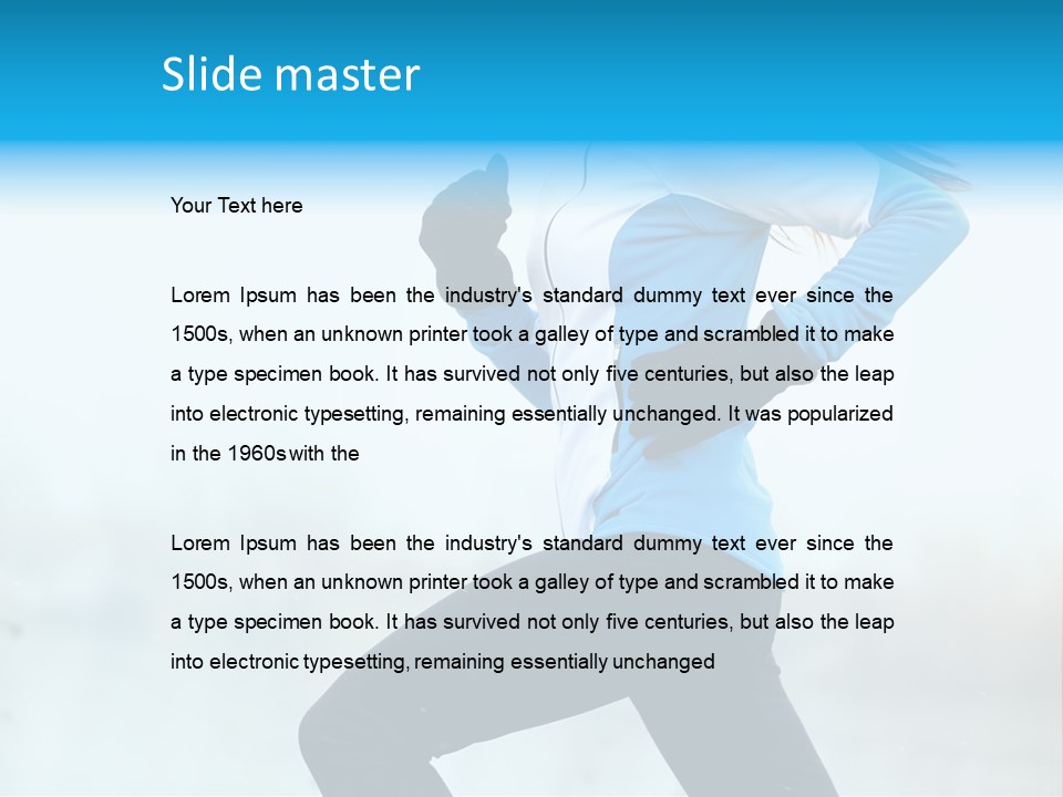 Adult Sportswear Jog PowerPoint Template