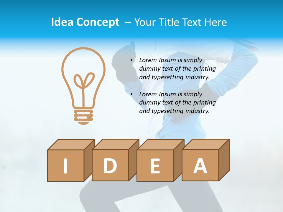 Adult Sportswear Jog PowerPoint Template