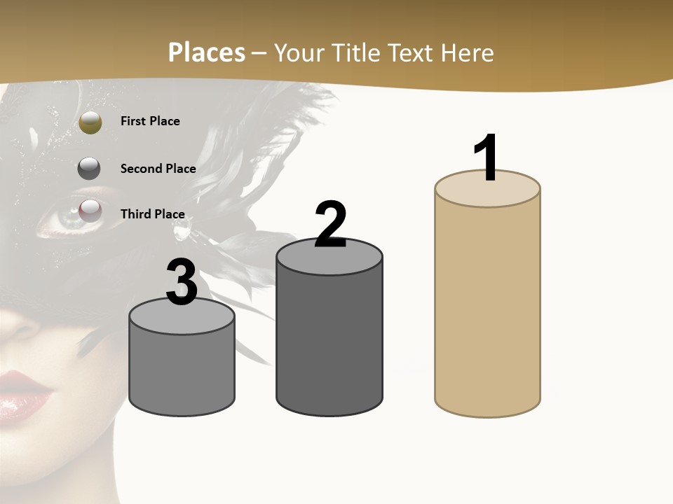 Beautiful Masquerade Girl PowerPoint Template